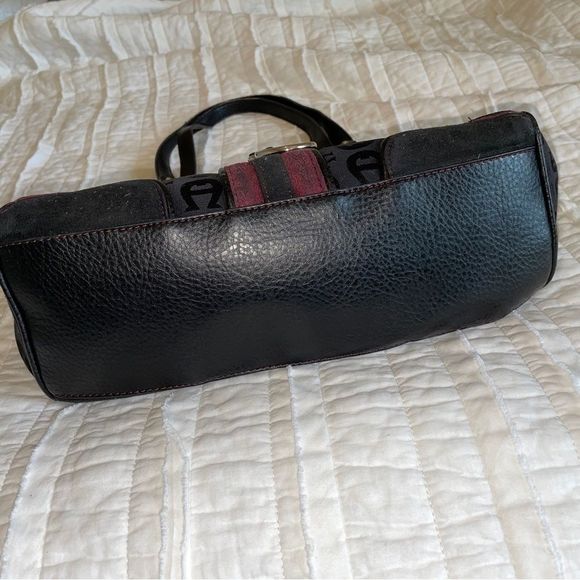 Etienne Aigner leather
 purse w/zipper and magnetic latch closure. 3 sections - Picture 2 of 16